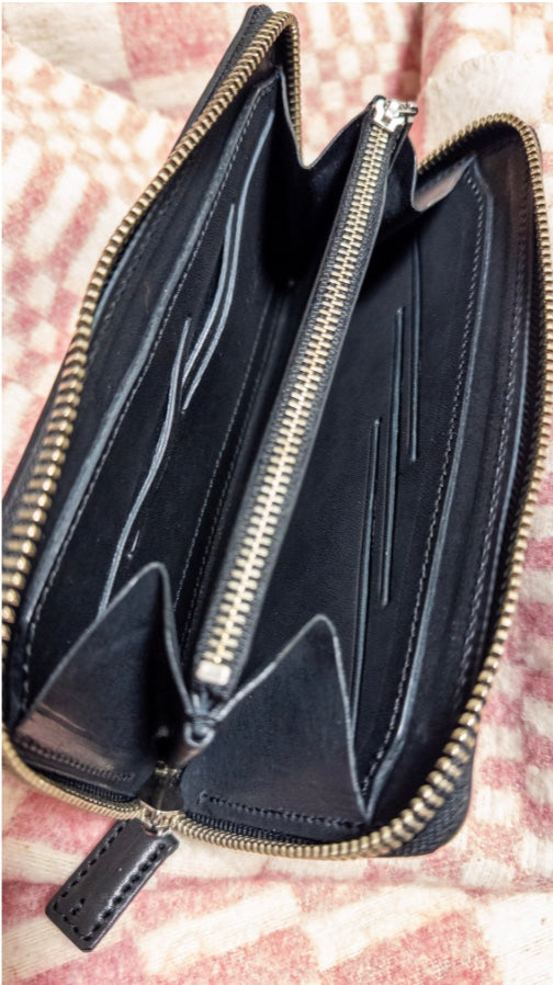 REDMOON/レッドムーン HANDSOME Zip Wallet SBK (Saddle Leather Black)
